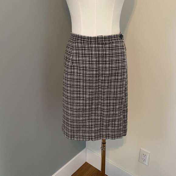 Vintage 1980s-1990s LD & Co. Plaid Wrap Skort - Picture 2 of 5